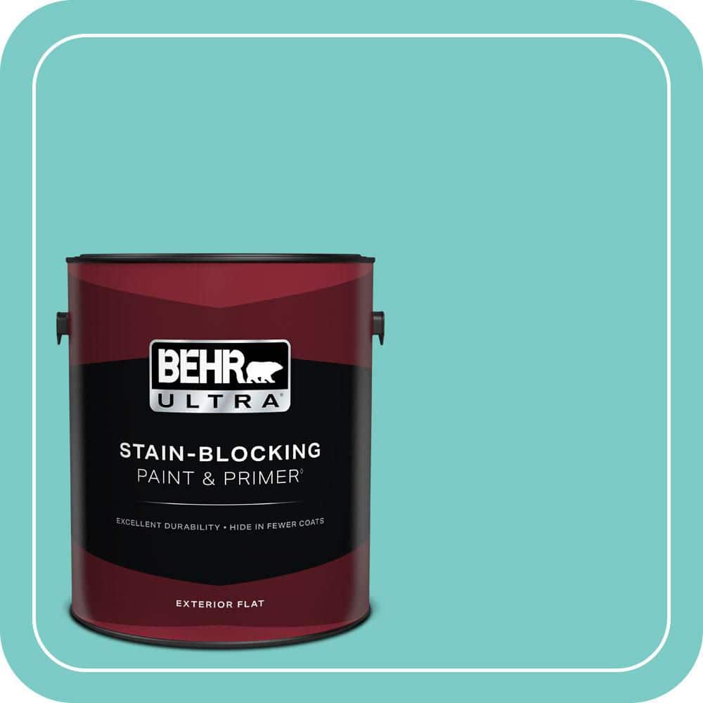 1 gal. #BIC-39 Blue Green Gem Flat Exterior Paint & Primer price history on PriceWatchPro