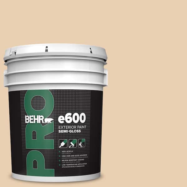 BEHR PRO 5 gal. #S290-2 White Bean Hummus Semi-Gloss Exterior Paint
