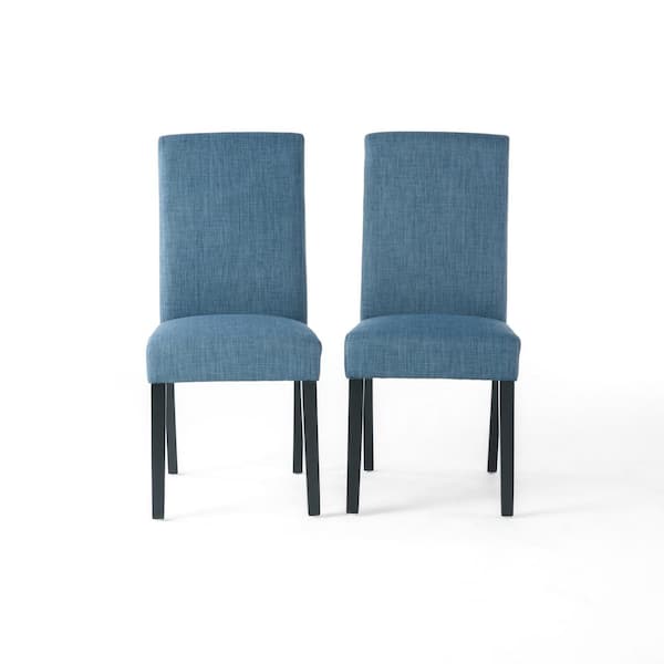 Noble House Corbin Dark Blue Fabric Upholstered Dining Chair (Set of 2)