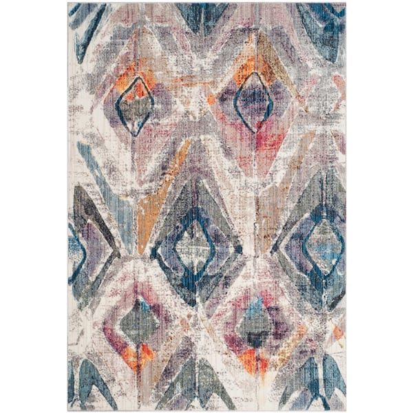 SAFAVIEH Bristol Lavender/Light Gray 8 ft. x 10 ft. Geometric Area Rug