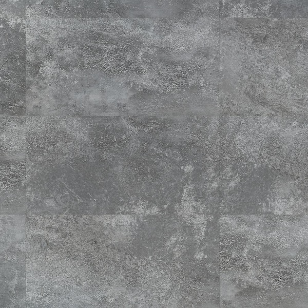 Revive Pewter 12MIL x 12.4 in. W x 24 in. L Glue Down Waterproof Luxury Vinyl Plank Flooring (42 sqft/case)