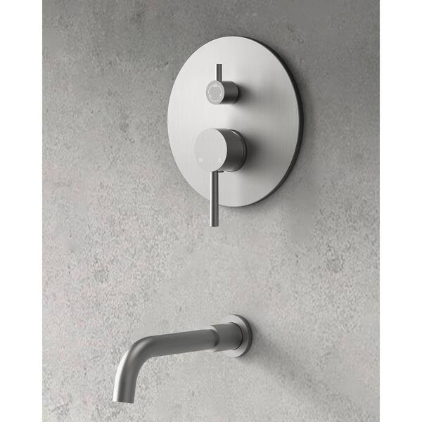 Nes Home Square Thermostatic Shower Bar Valve – Chrome, Wall Mounted With Safety Stop