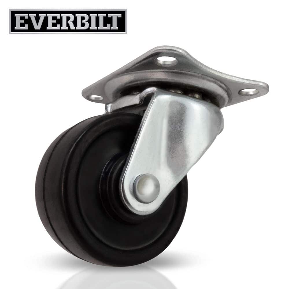 1-1/2 in. Black Soft Rubber and Steel Swivel Plate Caster with 40 lb. Load Rating price history on PriceWatchPro