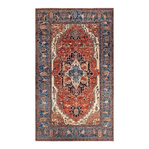 Serapi One-of-a-Kind Traditional Orange 8 ft. x 12 ft. Hand Knotted Tribal Area Rug