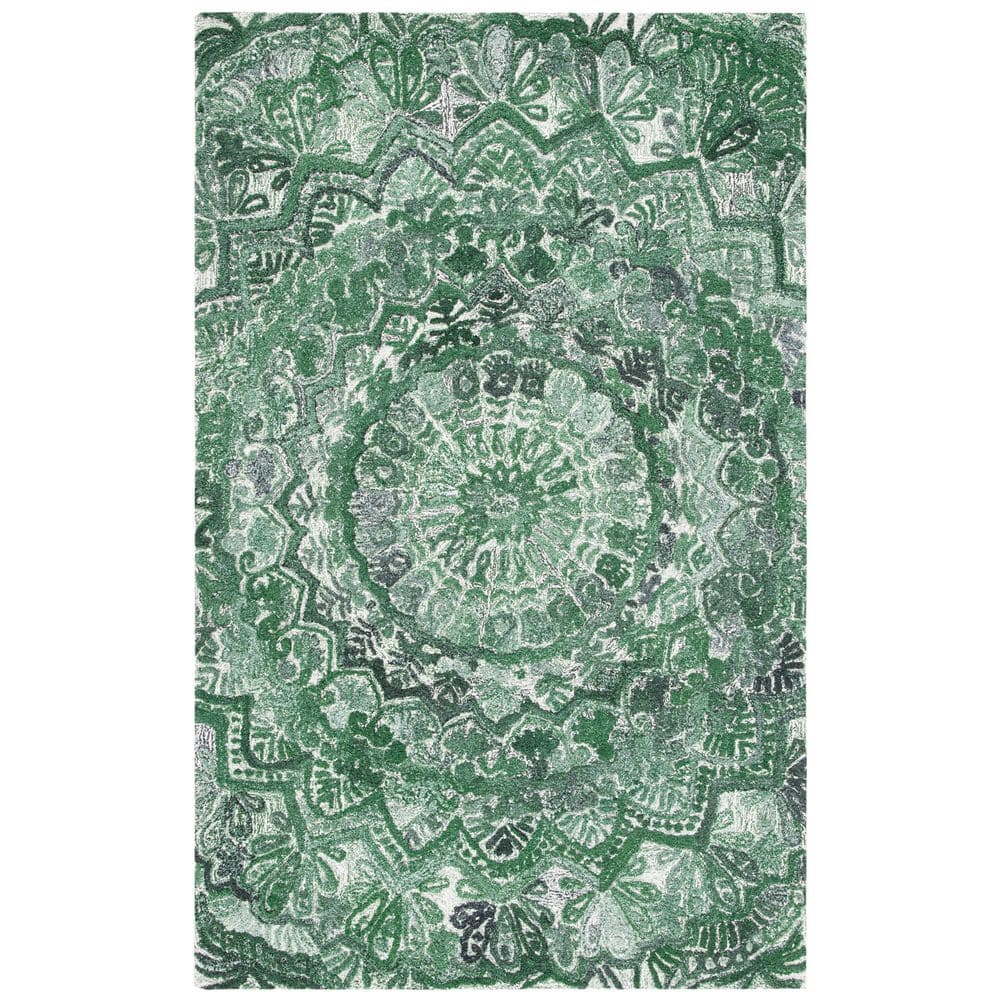 Marquee Green/Ivory 4 ft. x 6 ft. Floral Oriental Area Rug price history on PriceWatchPro