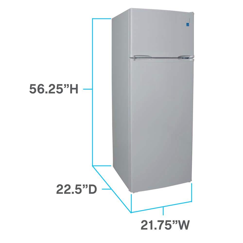 Compact 7.3 Cu. Ft White Energy Star Apartment Refrigerator