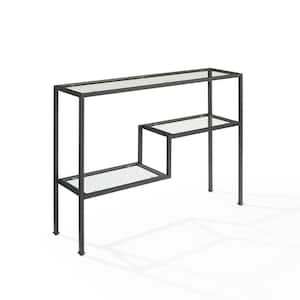 Sloane 43 in. Black Rectangle Glass Console Table