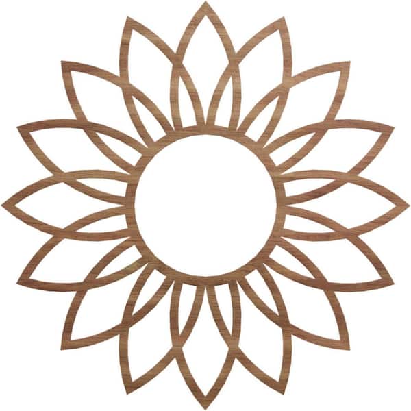 Ekena Millwork 0.25 in. D x 34 in. W x 34 in. H Wood (Walnut) Medallion Moulding
