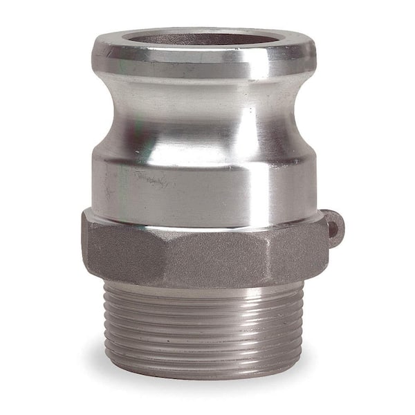 HYDROMAXX 3 in. Part F Aluminum Male Adapter for Lay Flat Discharge Backwash and Suction Hoses