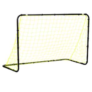 4 ft. x 6 ft. Black Powder Coated Steel Non-Folding Goal