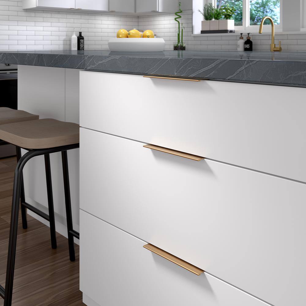 Brushed Champagne Bronze Modern Cabinet Edge Pull Handle