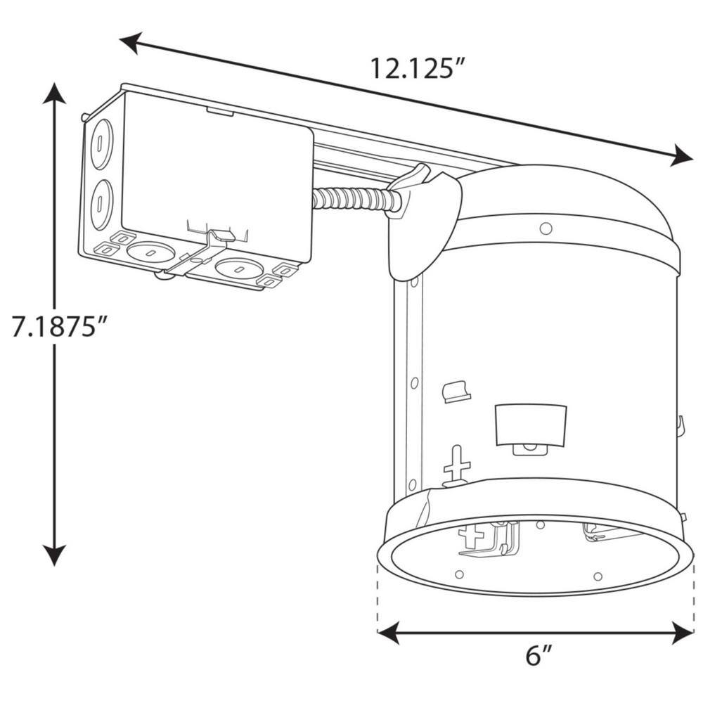 Gray Steel 5-Inch Remodel Recessed Light Housing