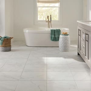 Take Home Tile Sample - Carrara 18 in. x 18 in. Porcelain Floor and Wall Tile