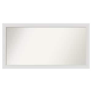 Flair Soft White Narrow 50 in. x 26 in. Custom Non-Beveled Satin Recyled Polystyrene Bathroom Vanity Wall Mirror