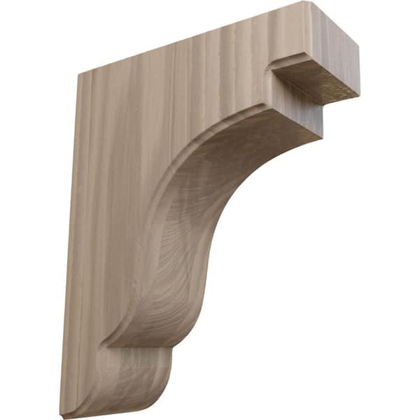 Ekena Millwork 3-1/2 in. x 8-1/2 in. x 11 in. Unfinished Walnut Bedford Corbel