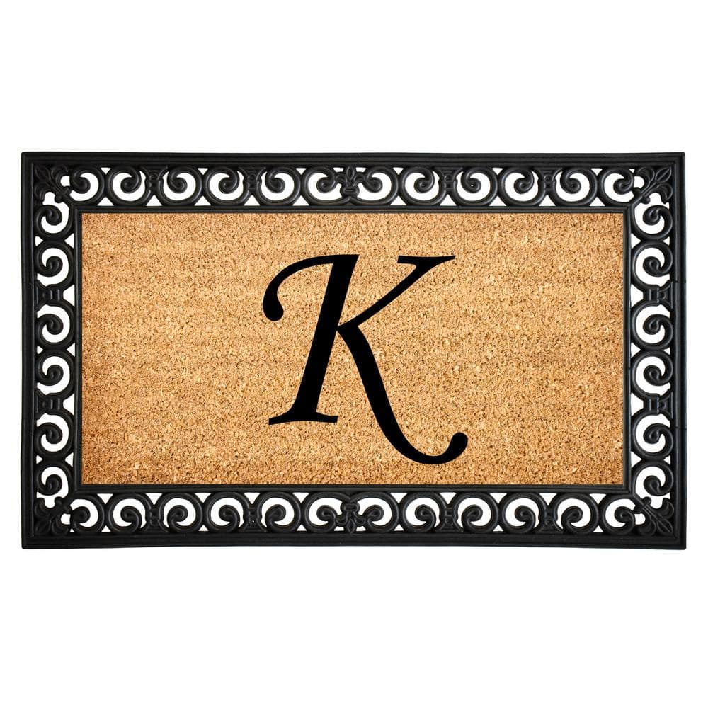 Gabriel Monogram Doormat  18  x 30  (Letter K)