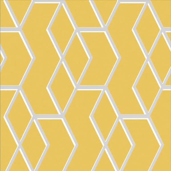 Archetype Yellow and Silver Wallpaper