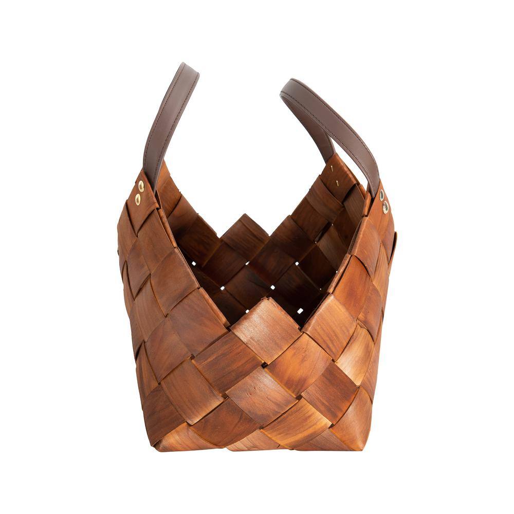 Elegant Rectangular Seagrass Storage Baskets with Leather Handles - Set of 3