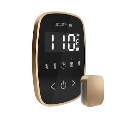 TempoFlex Steam Shower Control and Steamhead in Black Brushed Bronze