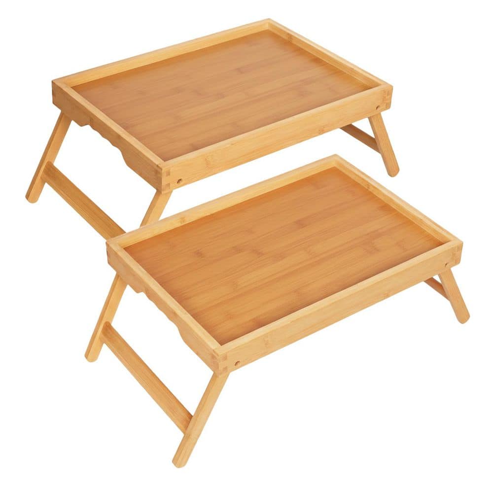 20.5 in. W x 9.3 in. D x 6.9 in. H Utility Vehicle Bed Tray Table with Folding Legs, Bamboo Breakfast Tray for Home Use price history on PriceWatchPro