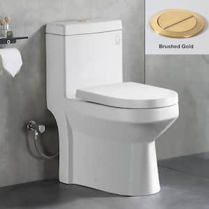 Simple Project One-Piece 0.8/1.6 GPF Dual Flush Round Wall-Mounted Toilet  in Matte Black HD-US-WHT-3-MB - The Home Depot