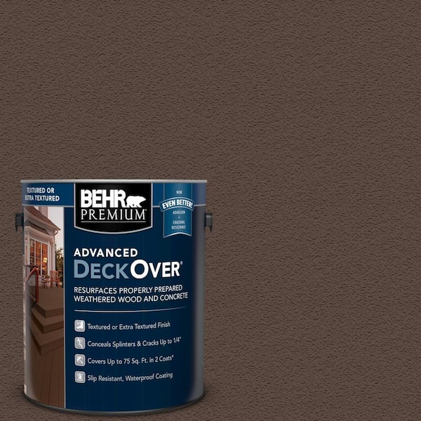 BEHR Premium Advanced DeckOver 1 gal. #SC-105 Padre Brown Textured Solid Color Exterior Wood and Concrete Coating