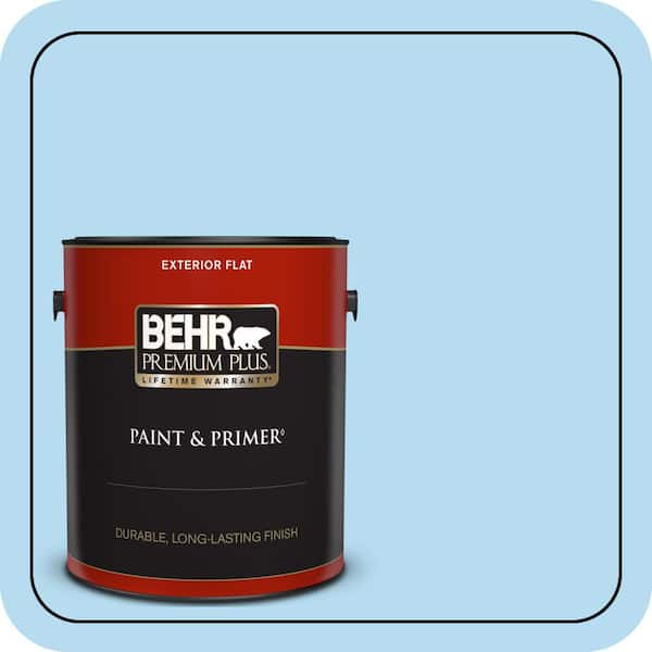 BEHR PREMIUM PLUS 1 gal. #P500-2 Seashore Dreams Flat Exterior Paint & Primer