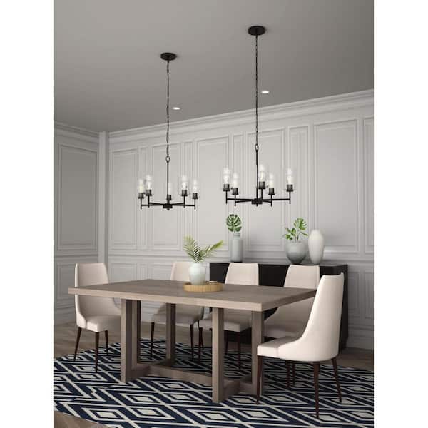 Zombra 24 in. 5-Light Matte Black Chandelier