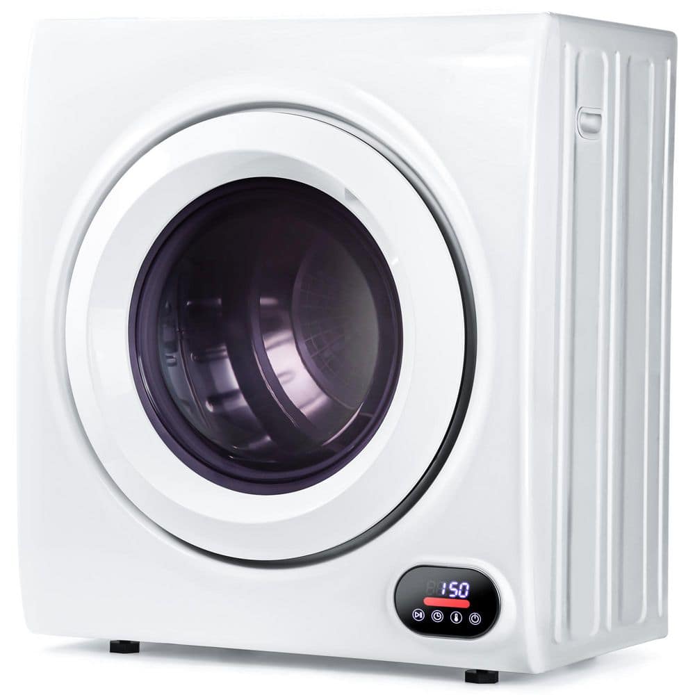 3.55 cu. ft. Vented Front Load Stackable Electric Compact Dryer in White with Multiple Drying Modes, Energy Saving