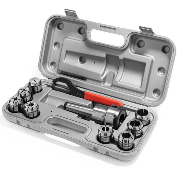 Stark 1 8 In To 1 In Quick Change Spring Collet Chuck End Mill Holder 8 Piece 66018 The Home Depot