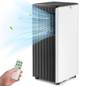 7,100 BTU Portable Air Conditioner Cools 350 Sq. Ft. with Dehumidifier and Remote in Black
