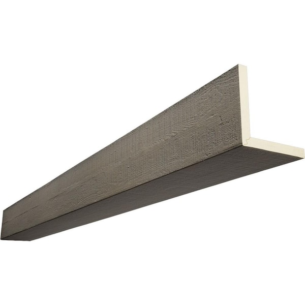 Ekena Millwork Endurathane 12 in. H x 4 in. W x 10 ft. L Rough Cedar Harvest Oak Faux Wood Beam