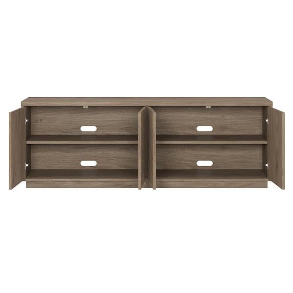 Meyer&Cross Hanson 70 in. Antiqued Gray Oak TV Stand Fits TV's up