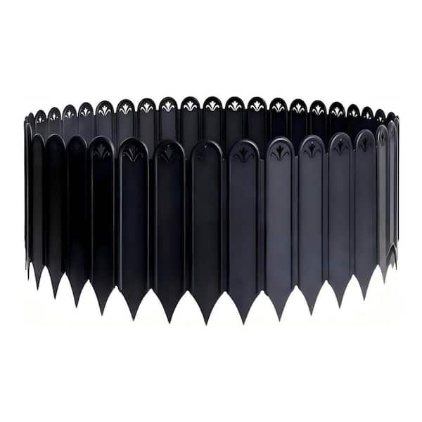 Plastic Landscape Edging 240 ft x 9.8H x 8in. Decorative Double-Sided Pattern PP Material 30pcs Garden Fence
