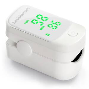 Pulse and Blood Oximeter Monitors and Trackers with Green LED Display (1-Pack)