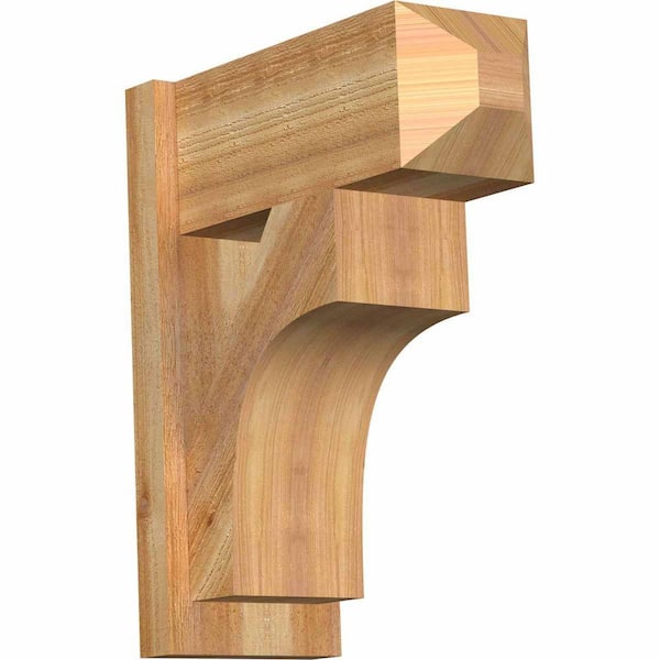 Ekena Millwork 8 in. x 22 in. x 18 in. Western Red Cedar Westlake Craftsman Rough Sawn Outlooker