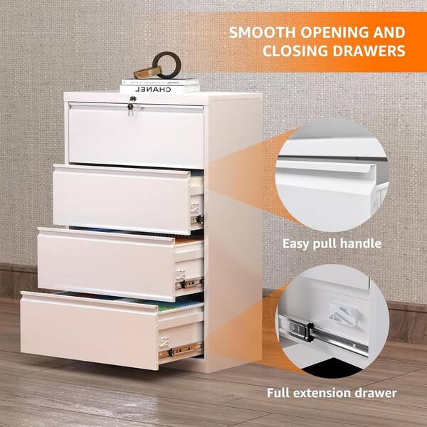 Hephastu 35.55 in. W x 52.75 in. H x 15.86 in. D 4-Drawer