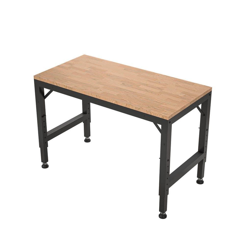 23.6 in. W x 48 in. D Heavy-Duty Adjustable Workbench with Solid Wood Top for Garage price history on PriceWatchPro