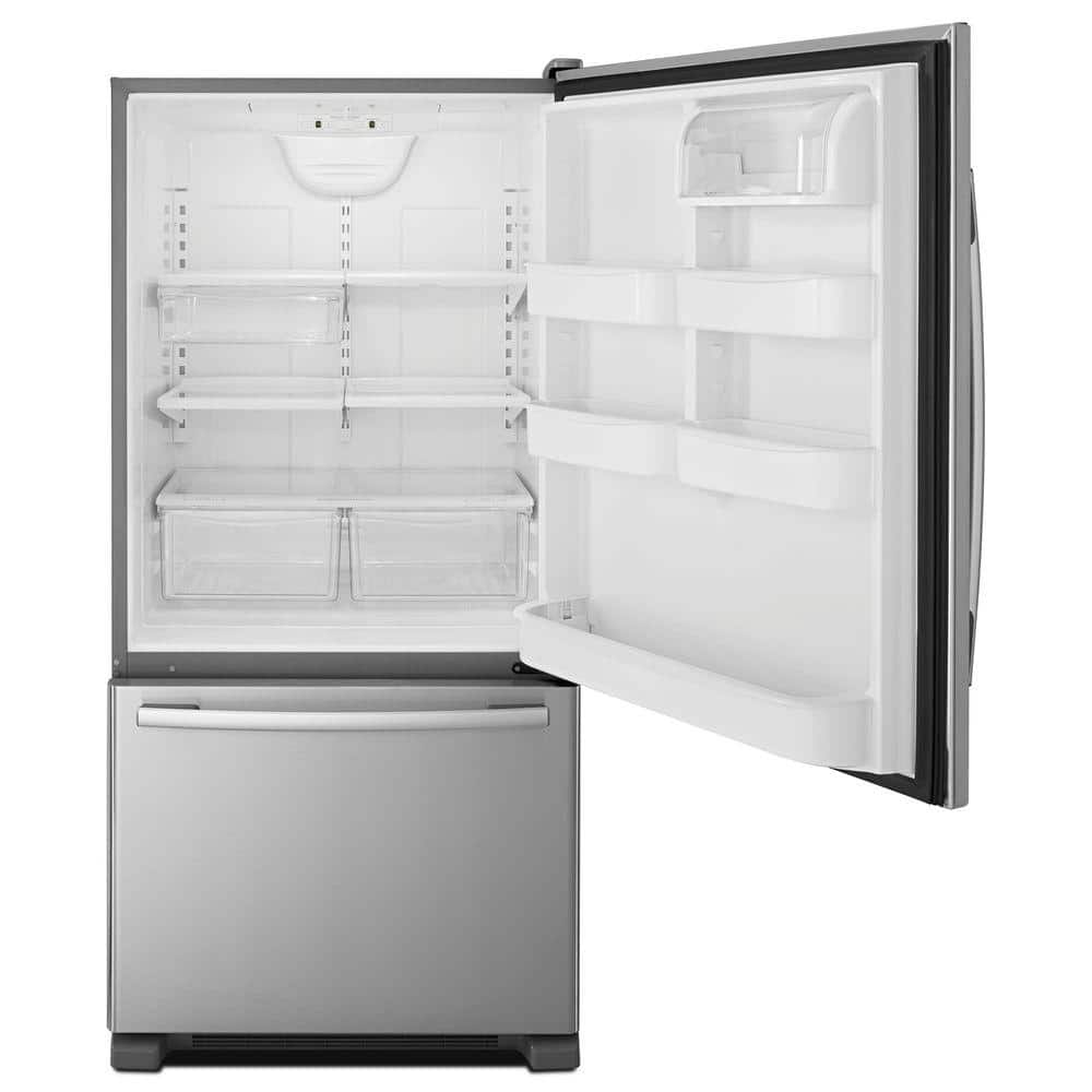 Amana ABB2224BRM 21.9 Cu. Ft. Stainless Steel Bottom Freezer Refrigerator - Energy Star on Fridge.com