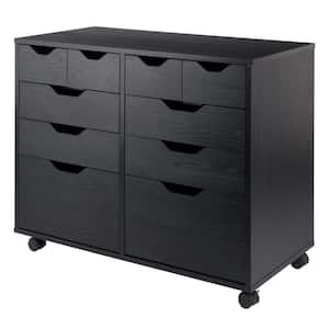 Halifax Black Cabinet with 4 Small and 4 Medium Drawers