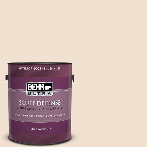 BEHR Premium Plus 1 gal. #W-F-110 Chamois Cloth Eggshell Enamel Low Odor Interior Paint & Primer
