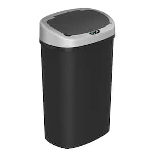 13 Gal. Plastic Sensor Kitchen Trash Can with Odor Filter, Slim and Space-Saving Garbage Bin for Home, Office, Garage