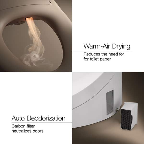 C3-155 Electric Bidet Seat for Elongated Toilets in Biscuit