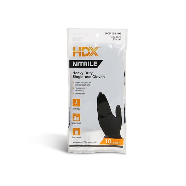 Black Nitrile Disp Glove (10-Pack)