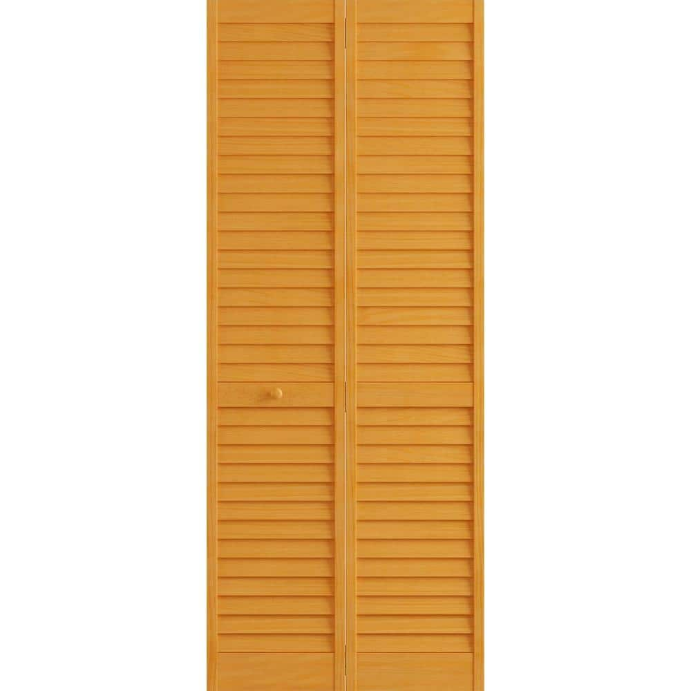 Kimberly Bay Closet Door, Bi-fold, Louver Louver Plantation Primed White  (36x80) - Closet Storage And Organization Systems 