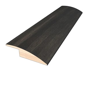 Shadow Gray 3/8 in. Thick x 1-1/2 in. Wide x 78 in. Length Hardwood Overlap Reducer Molding