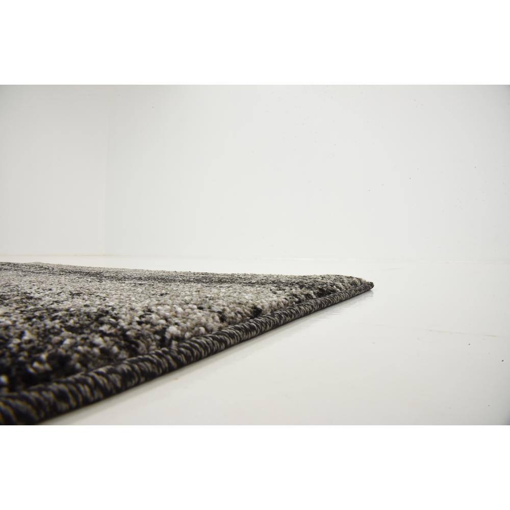 Durable Dark Gray Synthetic Indoor Runner Rug, Easy Care