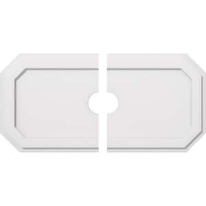 36 in. W x 18 in. H x 4 in. ID x 1 in. P Emerald Architectural Grade PVC Contemporary Ceiling Medallion (2-Piece)