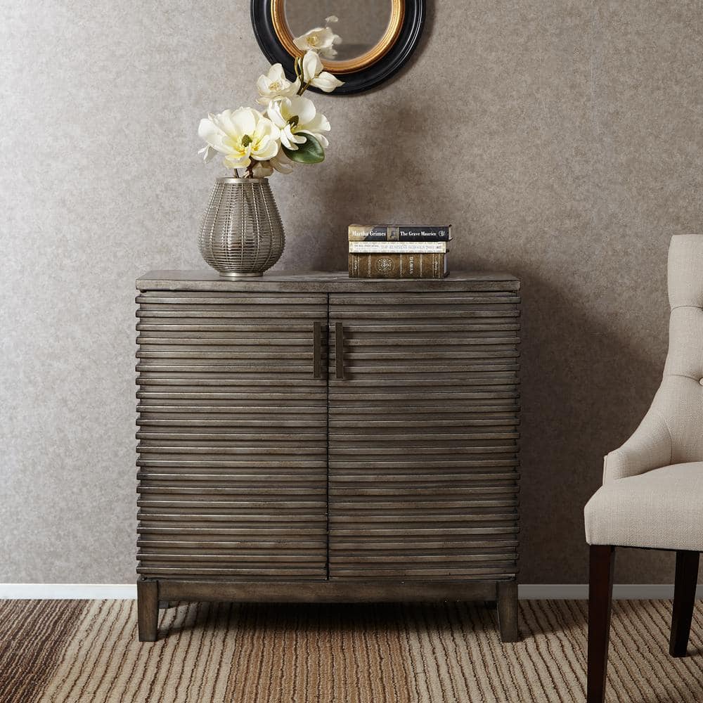 West Ridge 36" Distressed Gray Wood Accent Chest