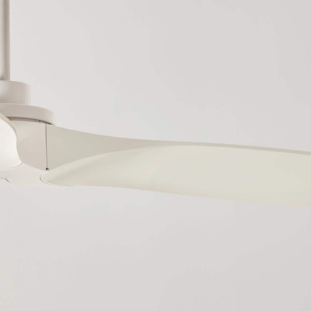 Matte White 60'' Smart Outdoor Ceiling Fan with Remote